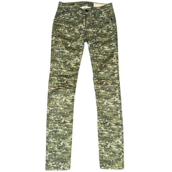RAG & BONE WOMEN’S SKINNY CAMO JEAN ZIPPER W/ BUTTON CLOSURE IN GREAT CONDITION - Picture 7 of 9